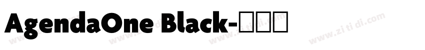 AgendaOne Black字体转换